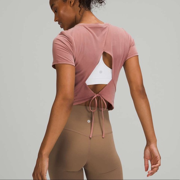 lululemon tie back tee